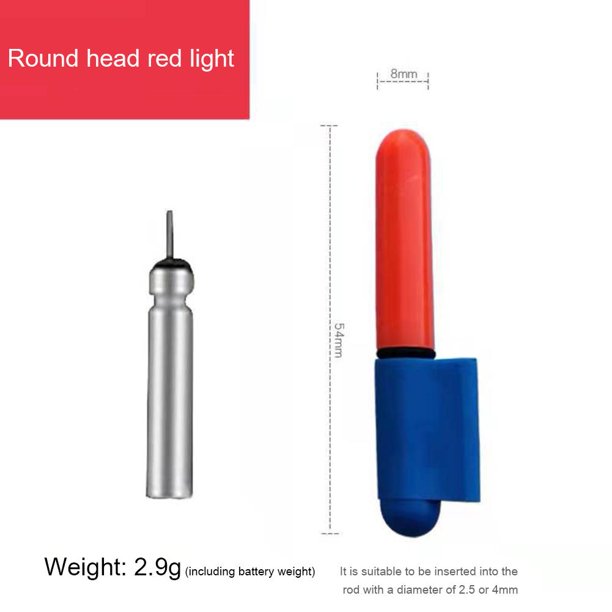 Caña de pescar luminosa, barra luminosa electrónica para pesca en el mar (rojo redondo)