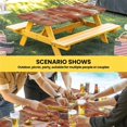 thumbnail image 6 of Orange Abstract Table Cloths for 6 Foot Rectangle Tables, Vintage Geometric Gradient Oil Painting Modern Patio Waterproof Elastic Fitted Tablecloths, Washable Rectangular Table Cover for Camping, 6 of 8