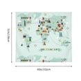 thumbnail image 3 of Xecao World Travel Map patten Tapestry 60x51 Inches Wall Hanging Poster Tapestry for Living Room Bedroom Home Decor, 3 of 6