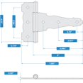 thumbnail image 4 of National Hardware SPB841 Series N109-042 T-Hinge, Steel, Tight Pin, 48 lb, 4 of 4