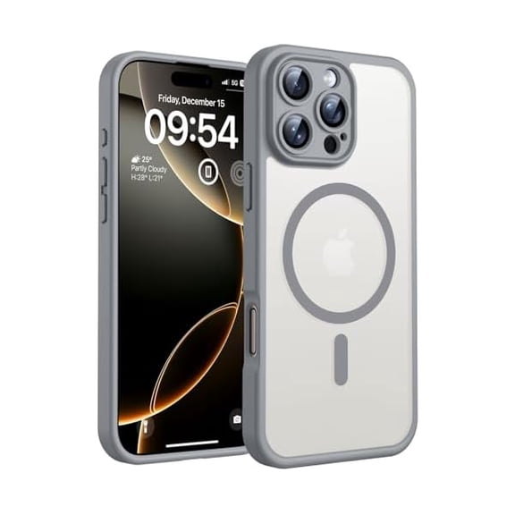Eryueer for Phone 16 Pro Case, Compatible with Magsafe Charger, Full Camera Protection, Drop Protection, Translucent Matte Phone Case for iPhone 16 Pro 6.3 inch