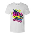 thumbnail image 3 of Wild Bobby, Totally 80's Forever Vintage Mens Premium Tri Blend T-Shirt, Heather White, Large, 3 of 5