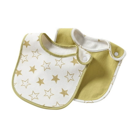 

SIEYIO 2 Pcs/Set Baby Newborn Feeding Bibs Toddler Soft Cotton Waterproof Saliva Towel