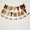 thumbnail image 4 of Nueva bandera para tirar con letras de cumpleaños de oso pardo, pancarta para fiesta de primer cumpleaños de bebé y luna llena para niños, 4 of 5