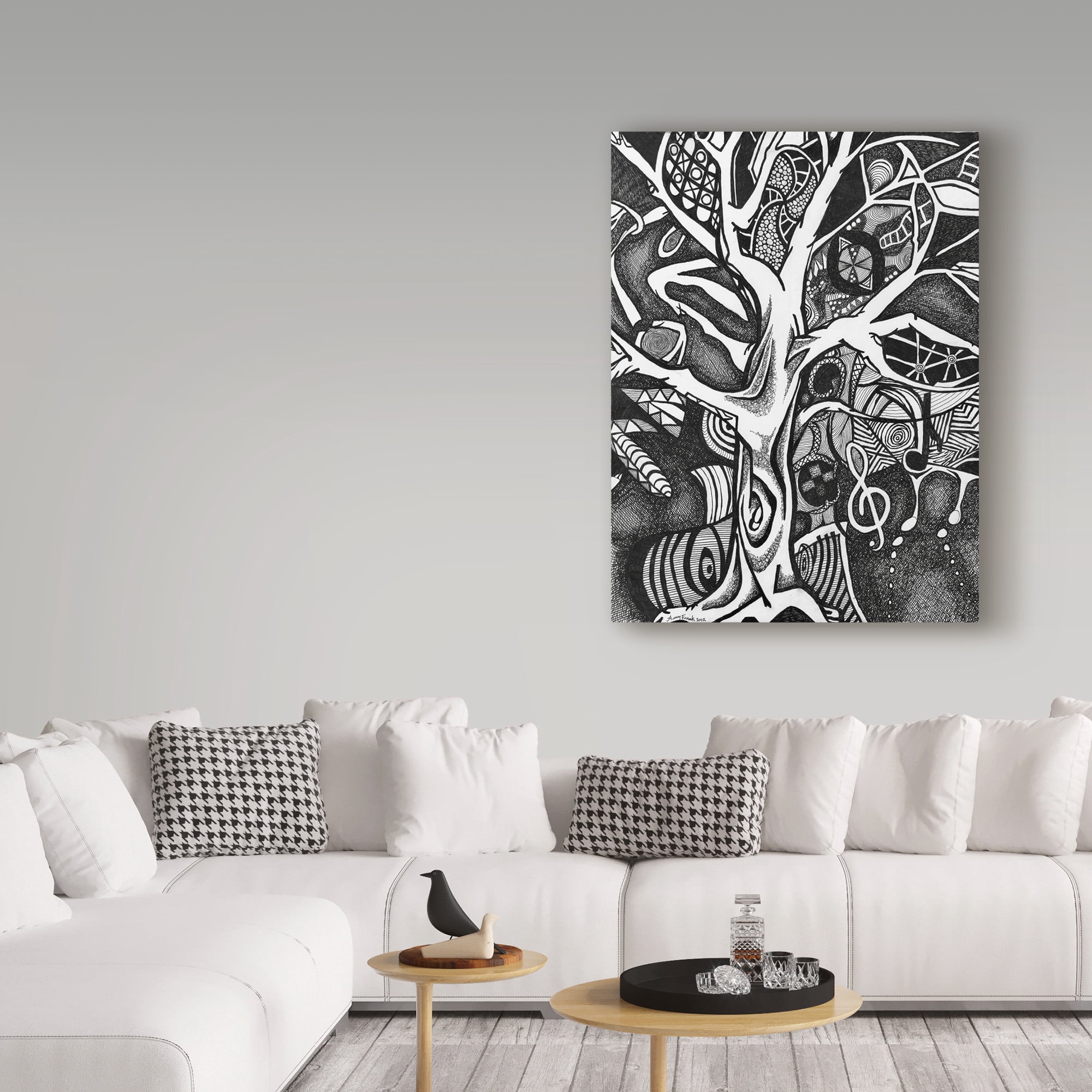 Trademark Fine Art 'The Tree of Music' Canvas Art by Amy Frank