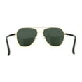 thumbnail image 4 of Mens Polarized Classic Air Force Pilot Officer Metal Sunglasses Gold Matte Black Green, 4 of 4