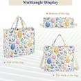 thumbnail image 6 of FORMRS Womens Corduroy Tote Bag Crossbody Shoulder Handbag with Pocket, Purple Easter Eggs, 6 of 7