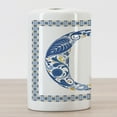 thumbnail image 3 of Letter G Ceramic Toothbrush Holder, Flower Letter G Natural Elements in Blue Tones Alphabet European Culture, Decorative Versatile Countertop for Bathroom, 4.5" X 2.7", Blue Yellow Orange, 3 of 4