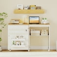 thumbnail image 4 of Gymax Folding Sewing Table w/ Compact Design Storage Shelf 2 Trays and 18 Pegs, 4 of 9