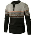 thumbnail image 1 of Birdeem Stand-Up Collar Sweater Mens Winter Ethnic Style Printed Design Long Sleeved Zippered Standing Neck Sweater, 1 of 1