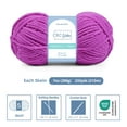thumbnail image 3 of CBC Perfectly Posh Chenille Yarn for Knitting, Crocheting and Amigurumi - 2 Pack (7 oz / 200 g, 233 yards Each Skein), Orchid Pink, Gauge 5 Bulky, 3 of 9