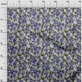 thumbnail image 3 of oneOone Popeline de Coton Bleue Tissu Floral Matière de Robe Tissu Imprimé Tissu au Mètre 42 Pouces de Large, 3 of 4