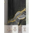 thumbnail image 6 of Black Marble Sheer Curtains 96 Inch Length 2 Panels Set, Gold Abstract Vintage Modern Grey Art Voile Window Treatment Semi Sheer Long Curtains Drapes for Bedroom/Living Room/Kitchen 52"x96"x2, 6 of 7
