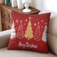 thumbnail image 4 of Red Christmas Tree Snowflake Throw Pillows Cover Beautiful Square Cushion Covers 2 Pack Fashion Pillow Cover for Indoor Home Bedroom, 4 of 7