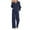 Light blue, variant on Women's Half Zip Sweatshirt & Wide Leg Sweatpants Tracksuit Set - Material, Casual Lounge Outfit - Fall/Winter Two Piece Matching Set - US 4-22 Sizes