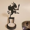 thumbnail image 5 of Halloween Candle Holder Spooky Ghost Tealight Shadow Caster Decorations Skeletons Black Metal Desk Candlestick Holder Ornament for Home Party,Scary Candle Stands Table Decor (Krampus) - B, 5 of 5