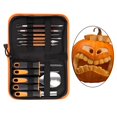 thumbnail image 3 of KLKCMS Complete Halloween Pumpkin Carving Set - Professional Grade Tools for Adults and 11pcs with bag, 3 of 9