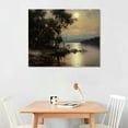 thumbnail image 2 of COMIO  Canvas Vintage Wall Art Print Sunset Forest Lakeview Horizon Nature Fine Art Painting Decorative Sunrise Landscape Canvas Wall Art for Living Room, Bedroom, Office, 2 of 4