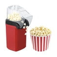 thumbnail image 1 of POP'N'CORN - Máquina de palomitas 1100W, Cocción con aire caliente, Lista en 3 minutos, Encendido de la lámpara, Rojo, 1 of 5