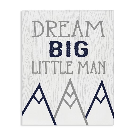 Stupell Industries Cottage Dream Big Little Man Mountains Canvas Art, 16 x 20, by Ashley Calhoun