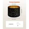 thumbnail image 6 of KFFKFF Set of 2 Drum Lamp Shades, 13 in Top x 13 in Bottom x 10 in Height, Medium-Sized Replacement Shades with Harp for Table, Floor, and Pendant Lamps, Black Hollow-Carved Pattern Design, 6 of 10