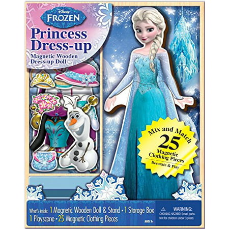 Bendon 06700 Disney Frozen Elsa 25-Piece Wooden Magnetic Doll Dress-Up (Best Disney Characters To Dress Up As)