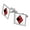 Silver, variant on Harley Quinn Diamond Logo Square Cufflink Set - Silver or Gold