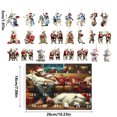 thumbnail image 2 of Christmas Advent Calendar Bear Countdown Set 2024 Festive Winter Decorations for Xmas Tree Mantel, 2 of 8