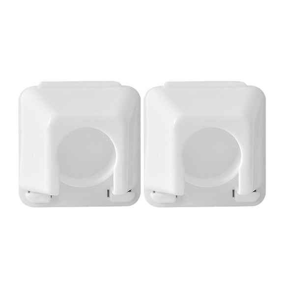 WORGEOUS 2pcs soportes de varilla de armario de montaje de pared soporte de la barra del soporte del soporte del toalla del pole soporte