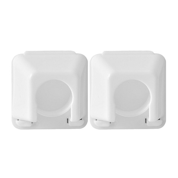 2pcs soportes de varilla de armario de montaje de pared soporte de la barra del soporte del soporte del toalla del pole soporte