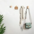 thumbnail image 3 of 2pcs Solid Beech Wood Wall Hooks: Rustic Farmhouse Entryway Decor – 30lb Heavy Duty Coat Racks for Bathroom/Bedroom, Easy Install (Holds Jackets, Hats, Bags & Towels), 3 of 5