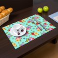 thumbnail image 2 of Placemat, Pioneer Flower Floral Print Pattern Place Mats Table Mat Set Of 2, PVC Washable Placemats for Party Kitchen Dining Decoration, 18x12 Inch, Fade Resistant, 2 of 6