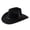 Z57-Black2, variant on Brown Cowboy Hat for Men Women, Vintage Wide Brim Western Felt Headwear with Decorative Band, Packable Travel Hats Soft Sun Protection Casual Headwear