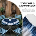 thumbnail image 2 of Blue Love Heart Round Tablecloth for 36-44 Inch Tables,Fitted Table Cover with Elastic Edge,Boho Ethnic Modern Funny Tie Dye Art Waterproof Outdoor Table Cloth Protector for Patio Garden Dinner, 2 of 9