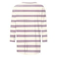 thumbnail image 6 of Tiweut Leisure T Shirts for Women 3/4 Sleeve Graphic Crew Neck Summer Striped Tunics Classic Fit Ladies Tees Size L, 6 of 6