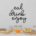 thumbnail image 2 of Craftnamesign Eat Drink Enjoy Metal Wall Art, Kitchen Wall Decor, Kitchen Sign, 2 of 5
