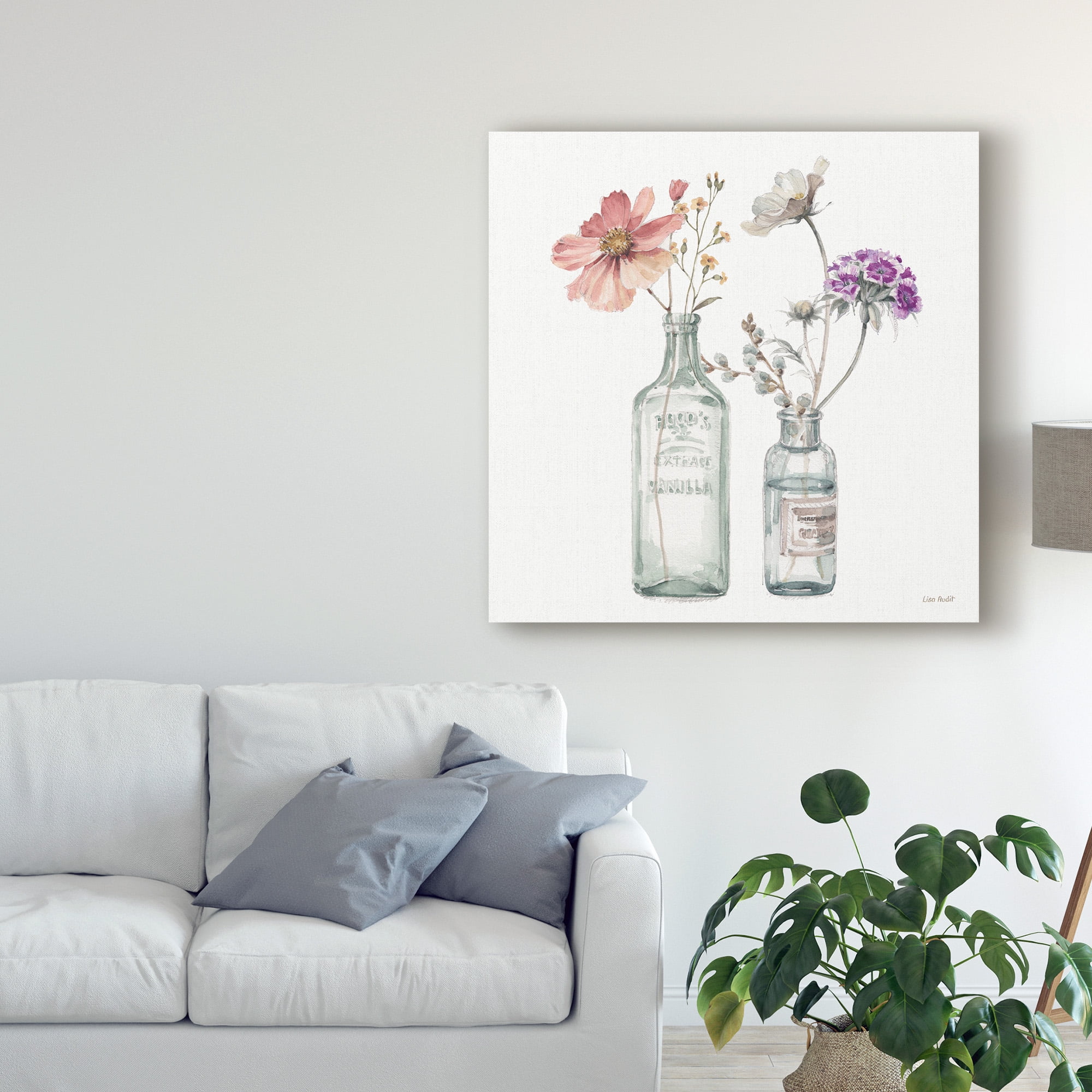 Trademark Fine Art 'A Country Weekend X v2 with Purple' Canvas Art by Lisa Audit