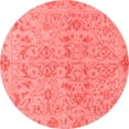 thumbnail image 1 of Ahgly Company Machine Washable Indoor Round Oriental Red Traditional Area Rugs, 4' Round, 1 of 4