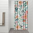thumbnail image 3 of Waterproof Pioneer Shower Curtain 36x72 Inch Polyester Unique Colorful Floral Shower Curtain for Bathroom Hotel Home Decor with 7 Plastic Hooks, 3 of 5