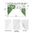 thumbnail image 5 of St. Patrick's Swag Valances for Windows, Small Curtains Drapes, Lucky Shamrock Green Eucalyptus Floral Plants Kitchen Window Curtains Over Sink Window Treatment Valance for Bedroom/Bathroom 56"x36", 5 of 5
