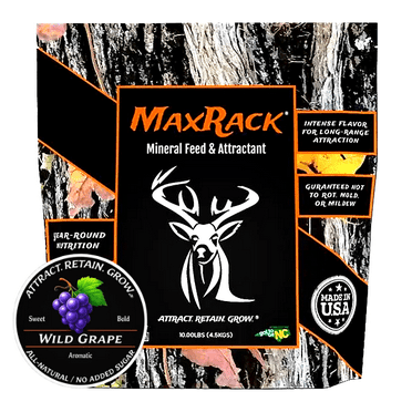 UGLYBUCK® MaxRack® Deer, Elk, and Pronghorn Mineral Feed & Attractant, Wild Grape, 12.50 lbs.