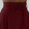 thumbnail image 4 of Women's Casual Pants High Waisted Side Pocket Straight Leg Work Pants Women'S Fashionable High Waist Zipper Casual Pants Suit Pants,Red Women's Casual Pants XL, 4 of 7