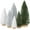 Green, variant on 6pcs /9pcs Mini Christmas Tree Desktop, Artificial Christmas Pine Tree, Mini Bottle Brush Trees Tabletop, Small Sisal Trees with Wooden Bases, Xmas Holiday Decor