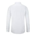 thumbnail image 3 of AZoiNM Men's No Pocket Dress Shirt Slim Fit Wrinkle Free Long Sleeve Point Collar Business Casual, 3 of 10