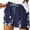 Navy, variant on Teissuly Women Summer Illustration Lace Up Elastic Pocket Casual Shorts