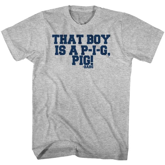 Animal House Little Piggie Gray Heather Adult T-Shirt 6Xl