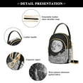 thumbnail image 4 of FORMRS Crossbody Bag for Women Quilted Travel Shoulder Cell Phone Purse with Chain Strap Handbag, Black Moon, 4 of 7