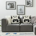 thumbnail image 2 of nygtbtfer Throw Pillow Cover Controller Pad Pattern Decorative Pillow Case Home Decor Indoor/Outdoor Square Pillowcase White, 2 of 7