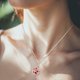 thumbnail image 3 of Essential Oil Jewelry Copper Diffuser Necklace Pink Aromatherapy Pendant, 3 of 5