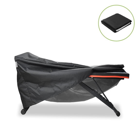 OPTUTUS Black Waterproof Gym Bench Cover – 50x23x17 Inches, Durable Oxford Fabric, Dustproof & Moisture-Resistant with Drawstring Design
